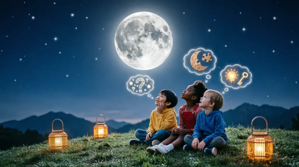 50 Best Moon Riddles with Answers for Kids to Solve Tonight